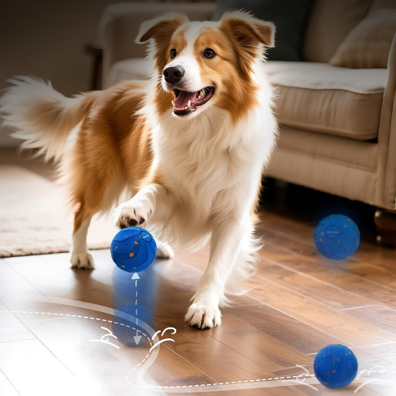 Smart Interactive Dog Ball with Automatic Bounce and Rotation