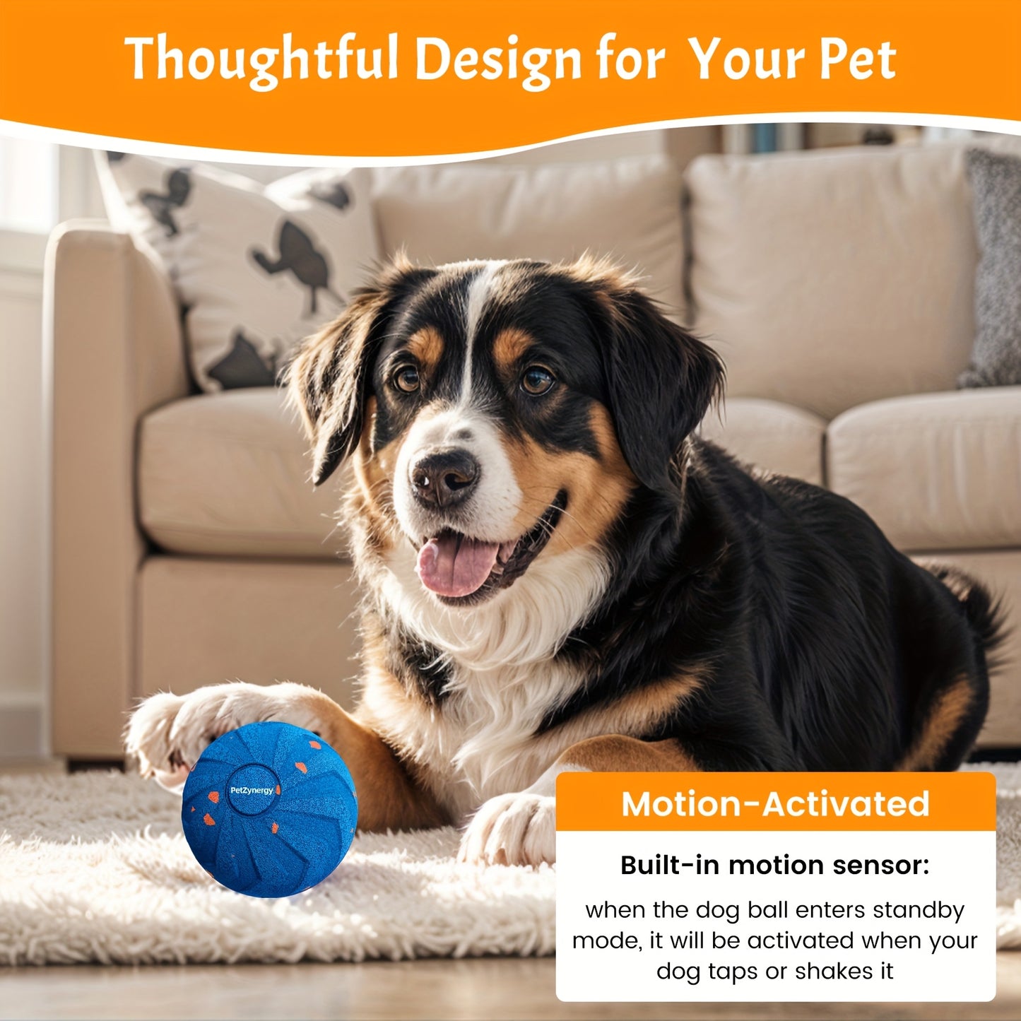 Smart Interactive Dog Ball with Automatic Bounce and Rotation