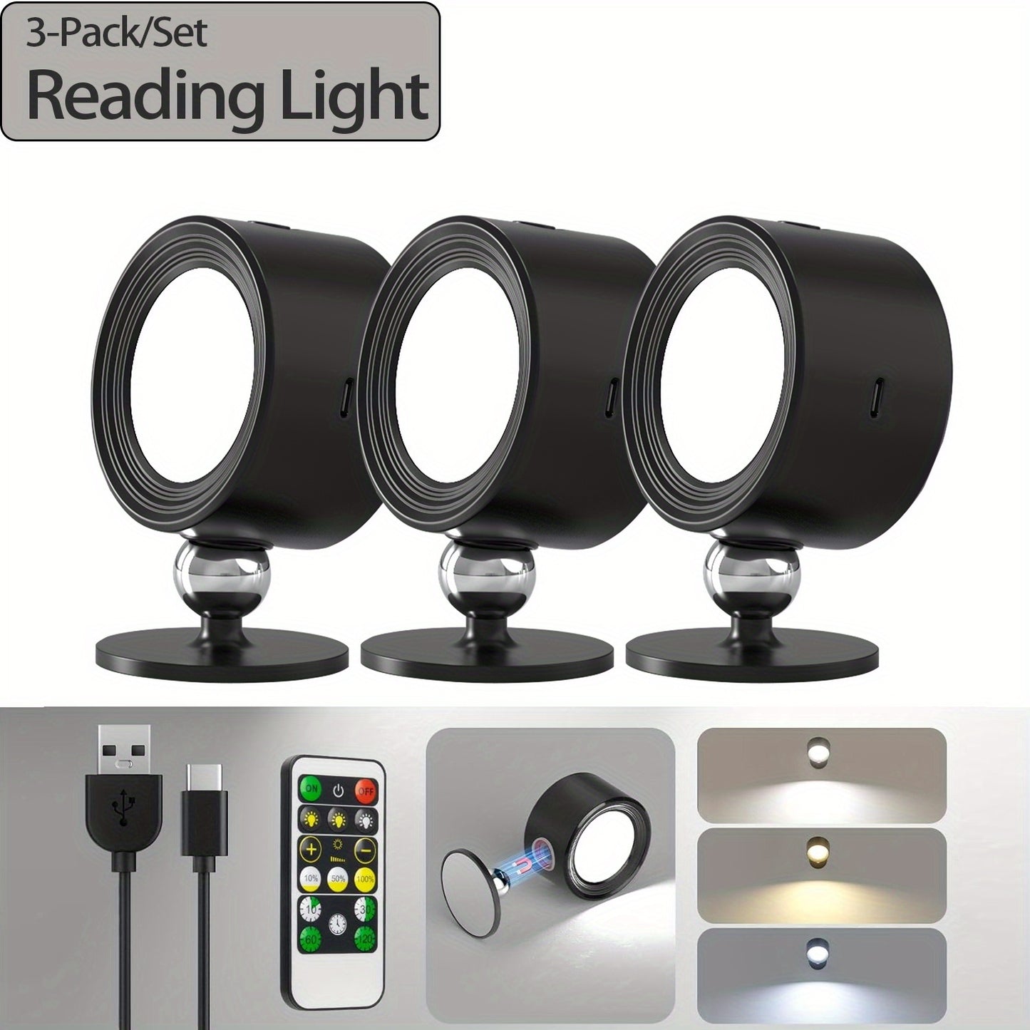 Rechargeable Wireless LED Wall Light with Remote
