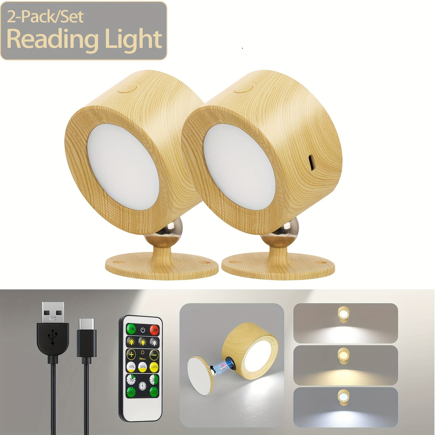 Rechargeable Wireless LED Wall Light with Remote
