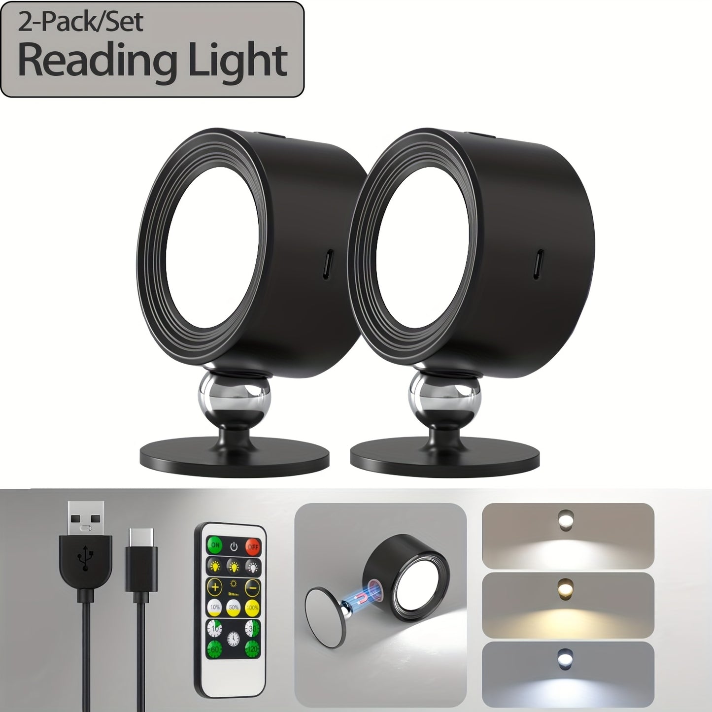 Rechargeable Wireless LED Wall Light with Remote