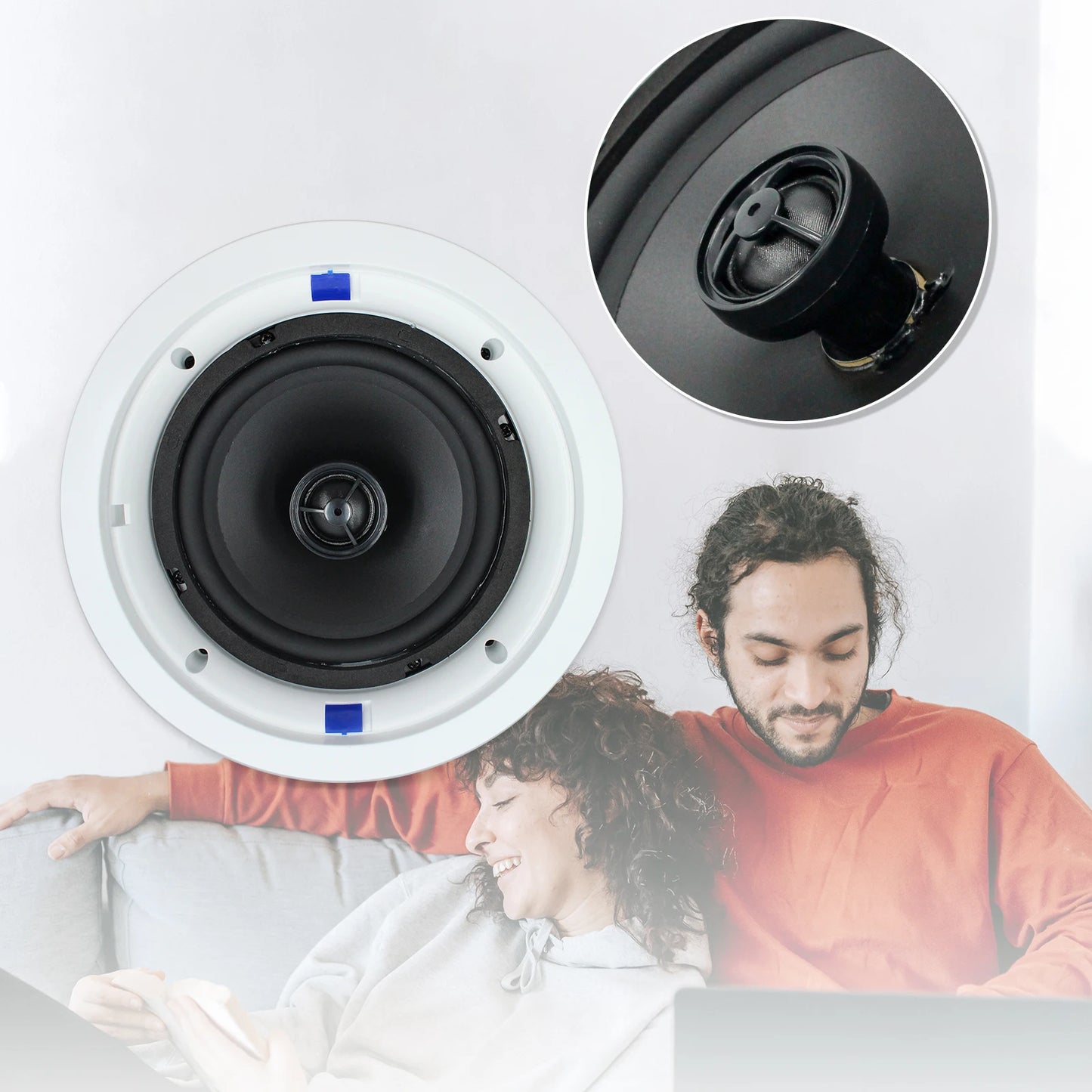 Bluetooth Ceiling Speaker Set 4 Piece 2 Way Flush Mount