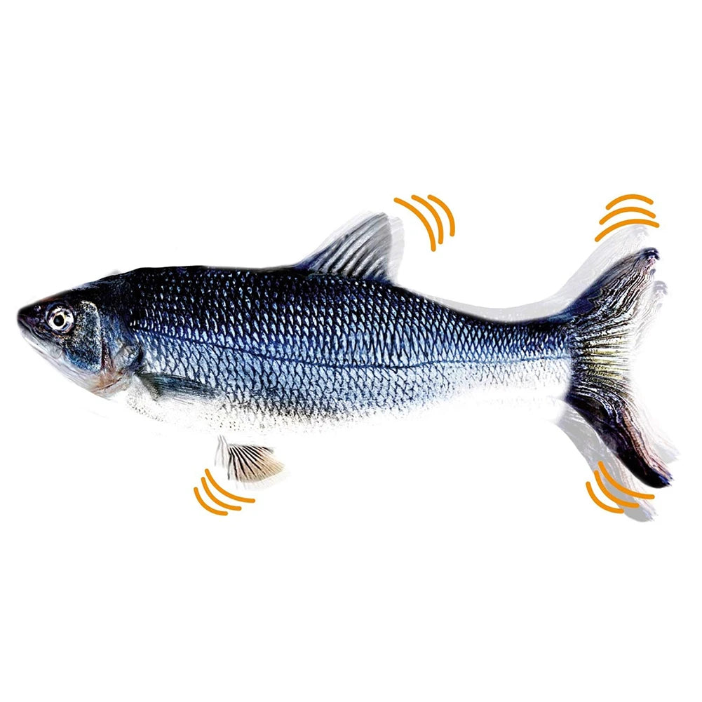 Interactive Floppy Fish Cat Toy – USB Rechargeable Pet Chew Toy