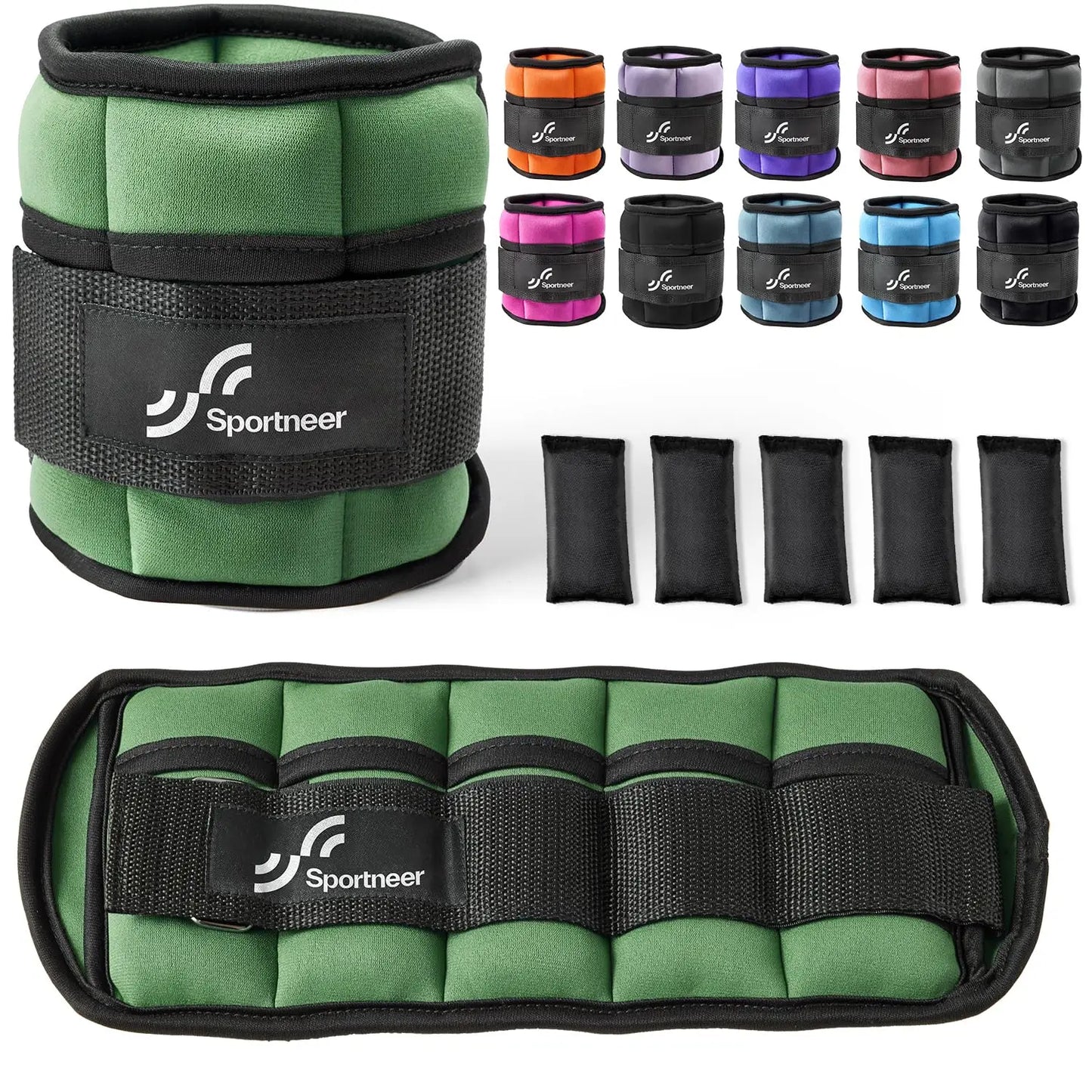 Sportneer Adjustable Ankle Weights Set for Fitness and Training
