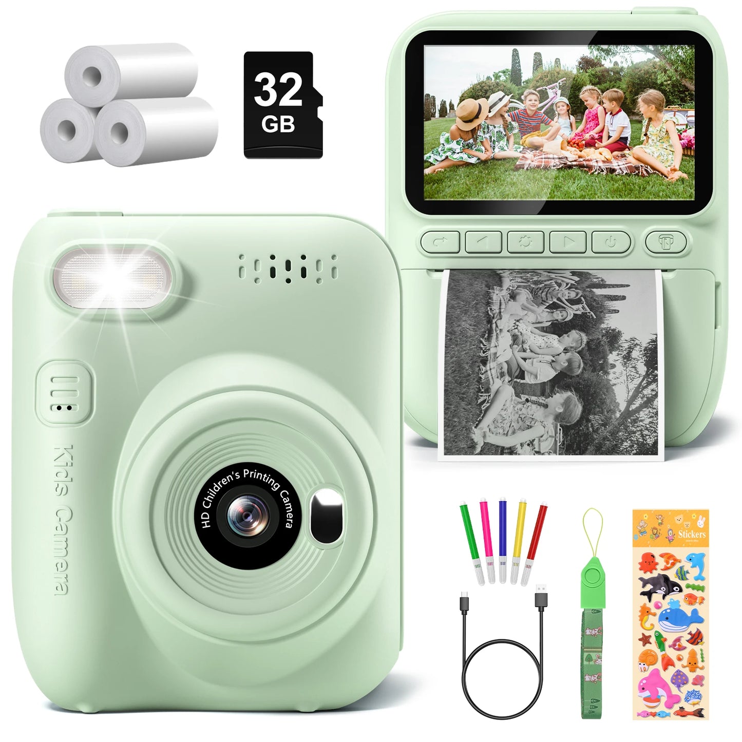 Kids Instant Print Digital Camera 1080P