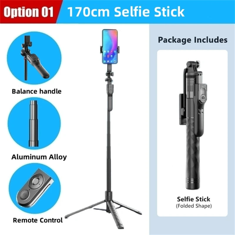 Wireless Selfie Stick Tripod with LED Light