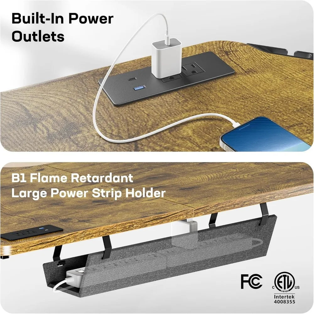 **Electric Adjustable L Shaped Computer Desk**