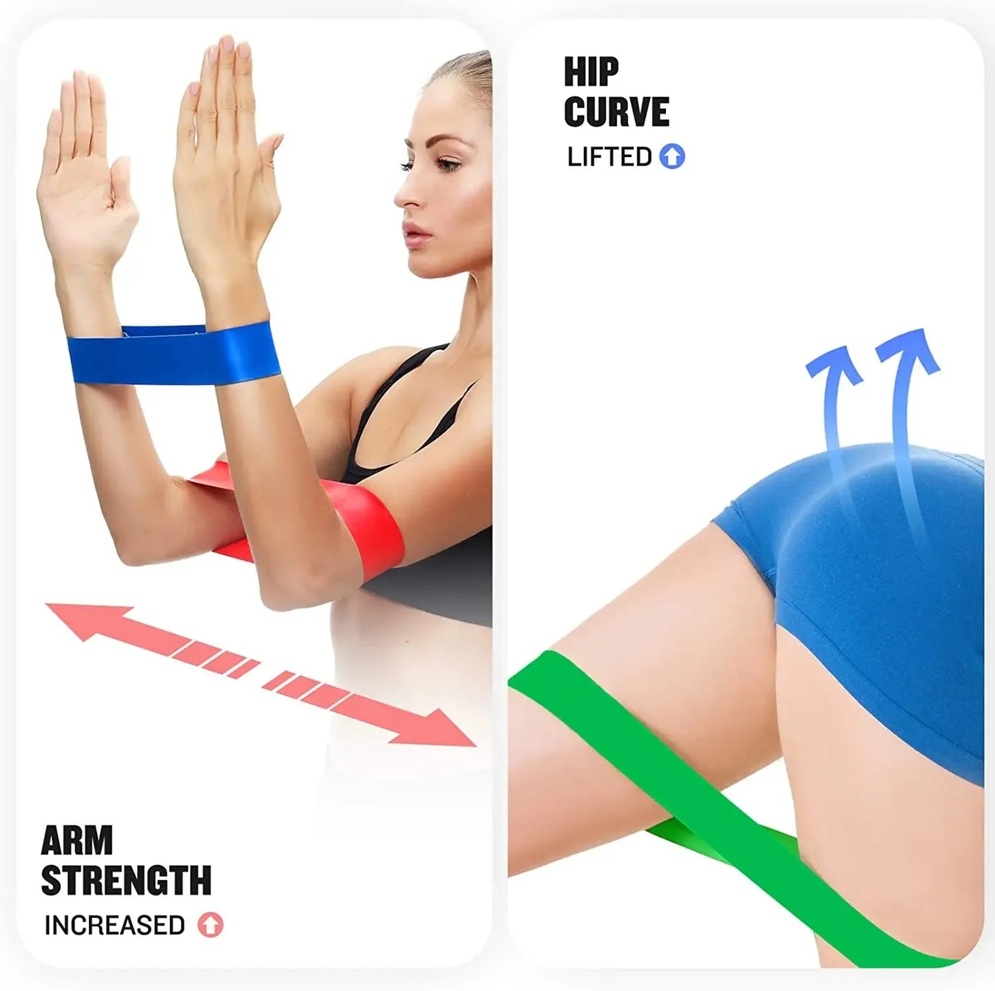 Fitness Resistance Bands Set 5 Pieces for Workout and Yoga
