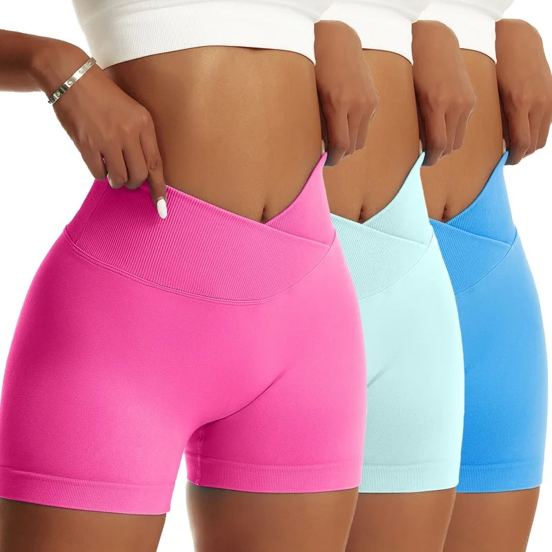 High Waist Scrunch Butt Yoga Shorts Set