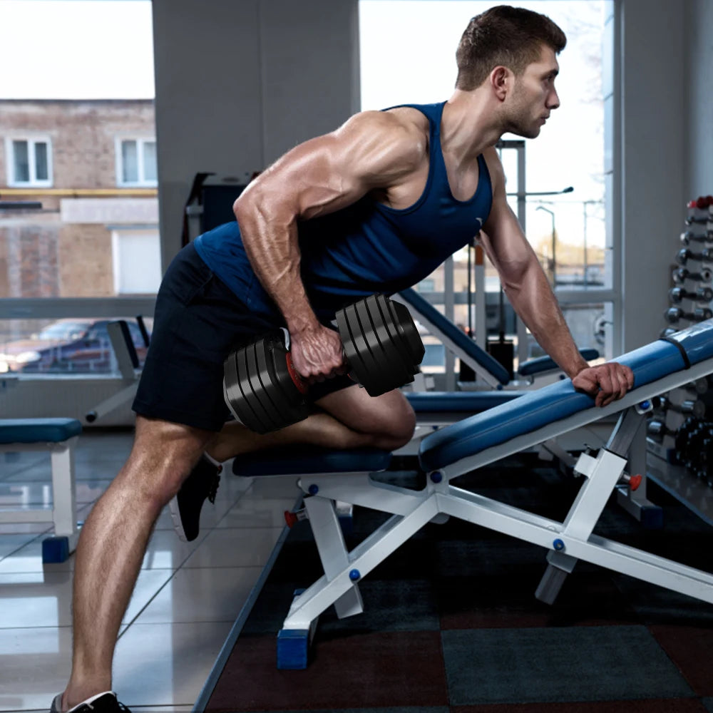 Adjustable 55LB Dumbbell with Anti Slip Handle