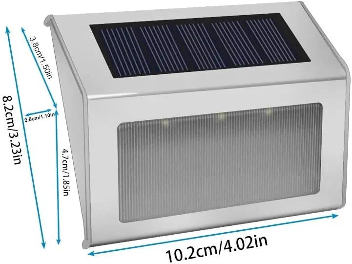 Solar Step Lights Waterproof LED 6 Pack for Deck & Fence
