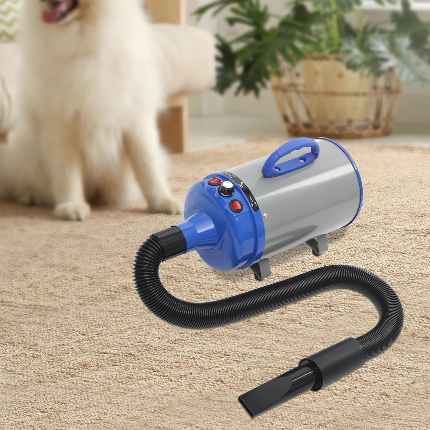 Pet Grooming Dryer with Adjustable Heat and Low Noise
