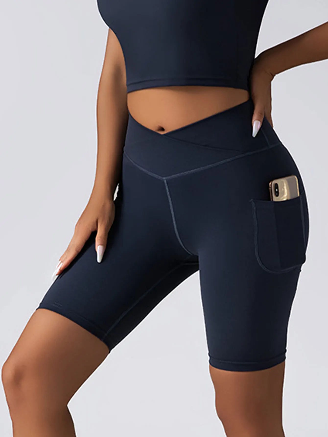 3 Pack High Waist Yoga and Workout Shorts for Women with Tummy Control and Pockets