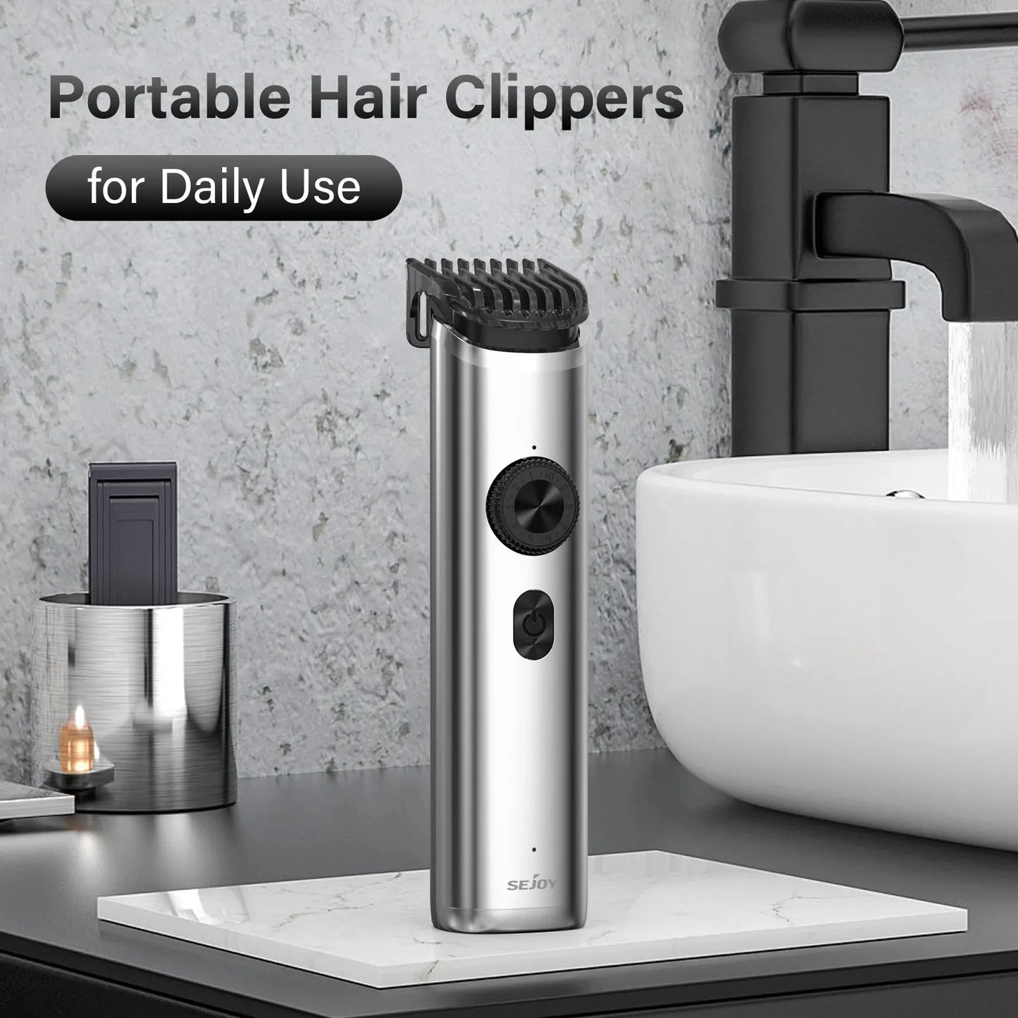 Professional Cordless Hair Clippers USB Rechargeable Trimmer