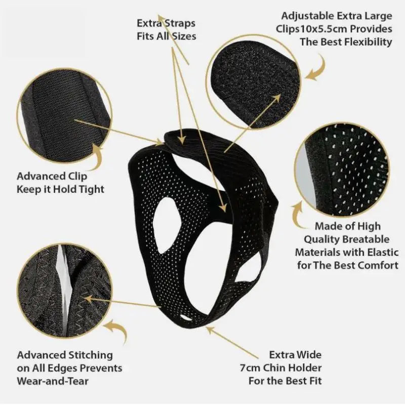 Face Slimming Chin Strap with Anti Snore Support