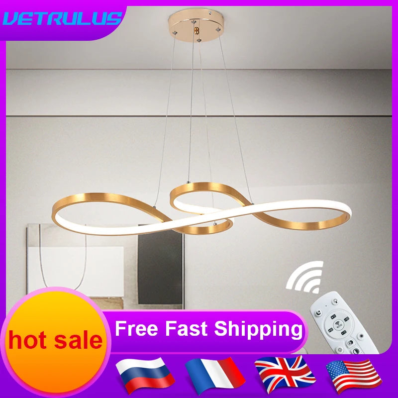 Minimalist LED Acrylic Pendant Light for Dining and Living Room