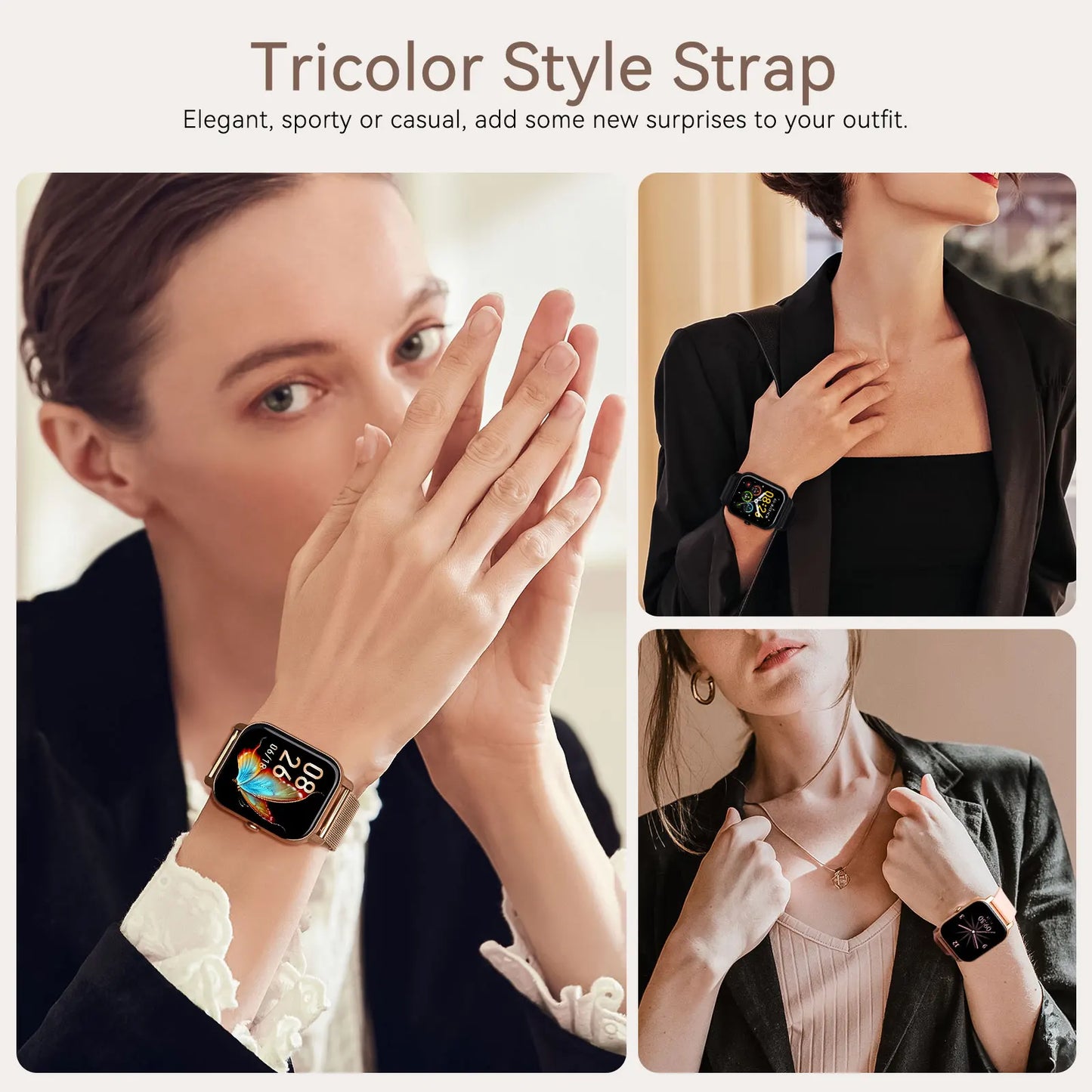 LaNikar P66D Smartwatch 185 Inch Bluetooth Fitness Tracker for Women