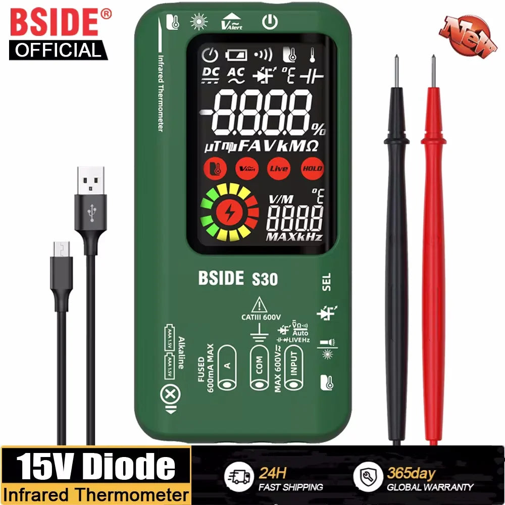 Smart Digital Multimeter Rechargeable Voltage Current Tester