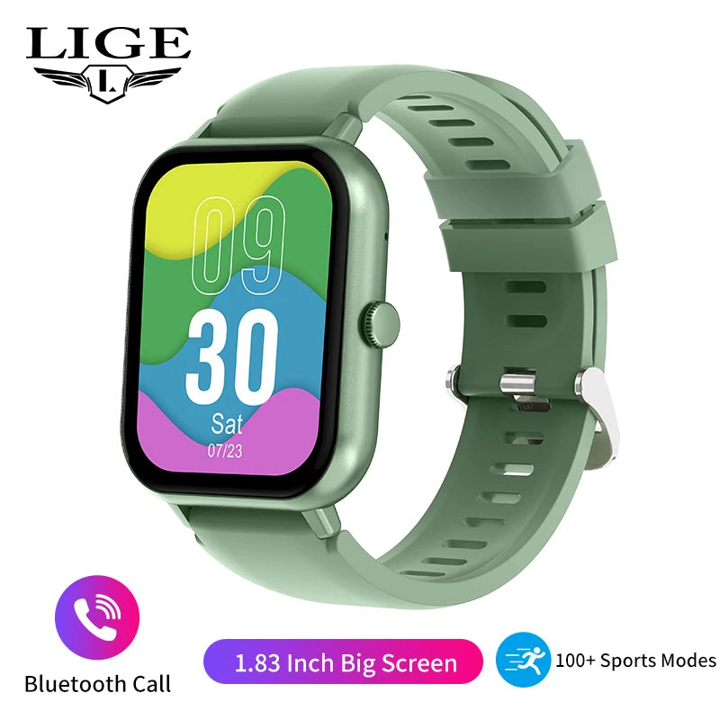 Waterproof Smart Watch Bluetooth Calling Voice Assistant 100 Plus Sports Modes