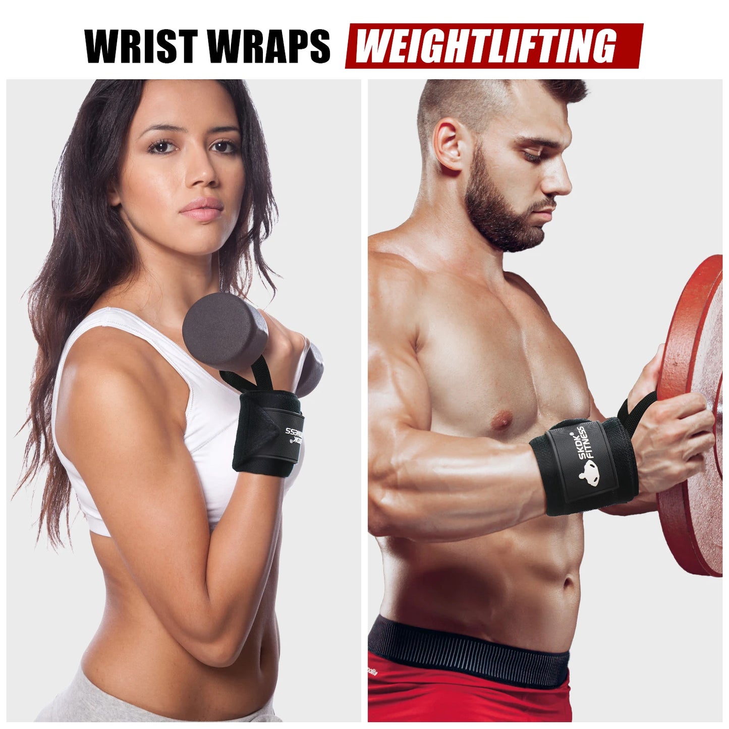 Weightlifting Hook Grip Support Wristbands