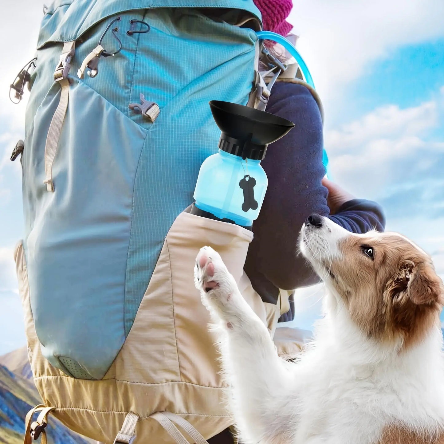 Portable Leakproof Dog Water Bottle for Travel and Outdoor Use