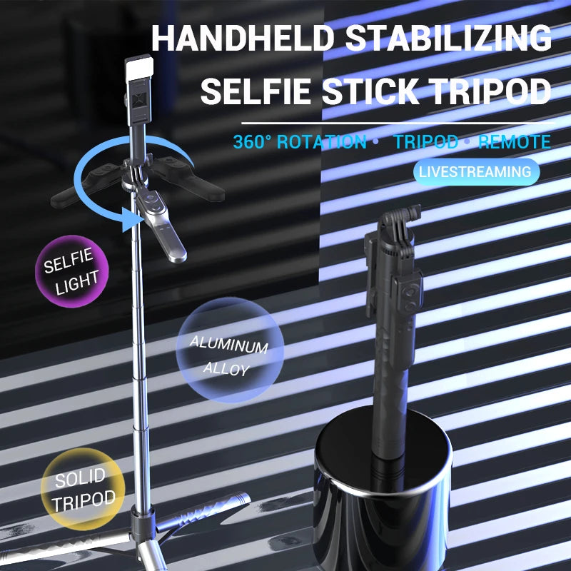 Wireless Selfie Stick Tripod with LED Light