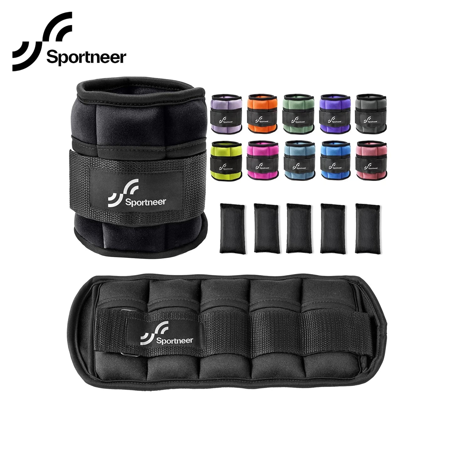 Sportneer Adjustable Ankle Weights Set for Fitness and Training