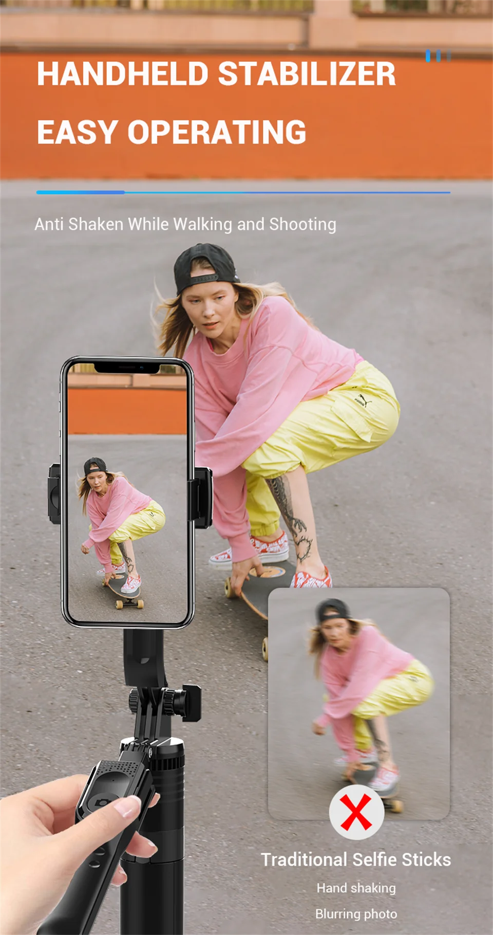 Wireless Selfie Stick Tripod with LED Light