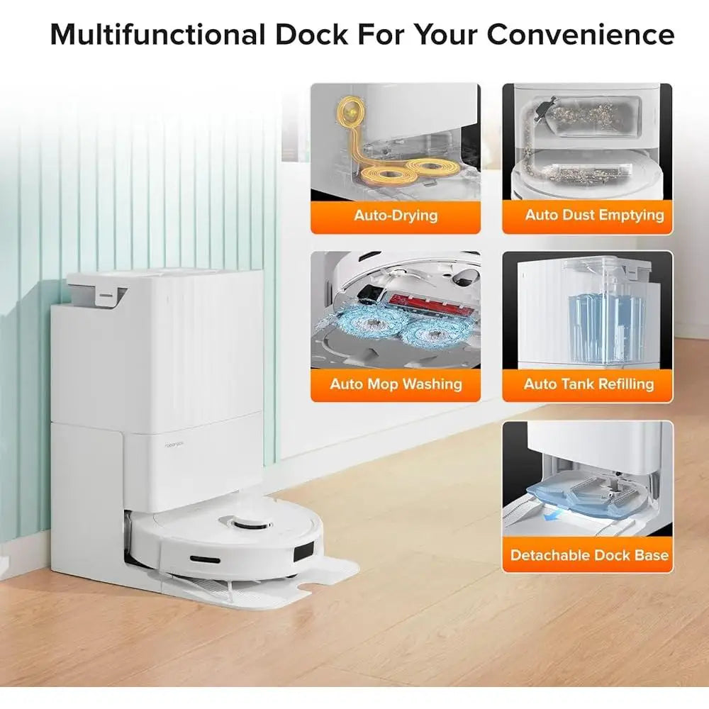 Robotic Vacuum and Mop with Auto Empty Dock