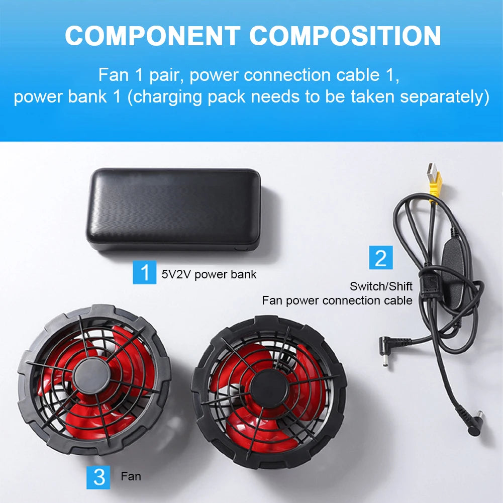 Wearable Cooling Fan Vest with 3 Speed Settings