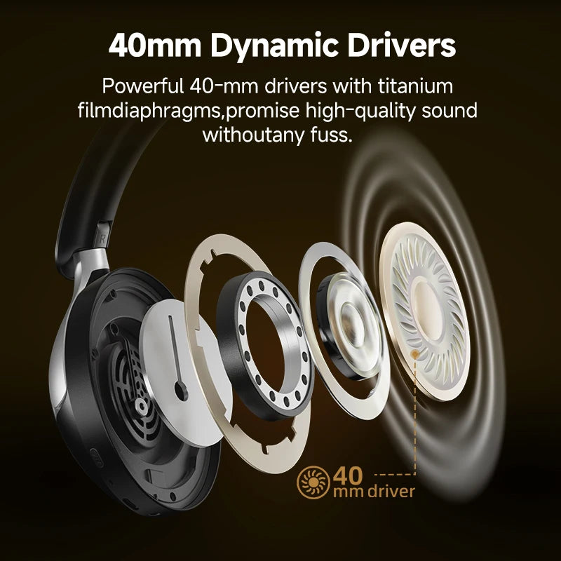 Wireless Noise Cancelling Headphones Hi Res Audio Bluetooth 5.4