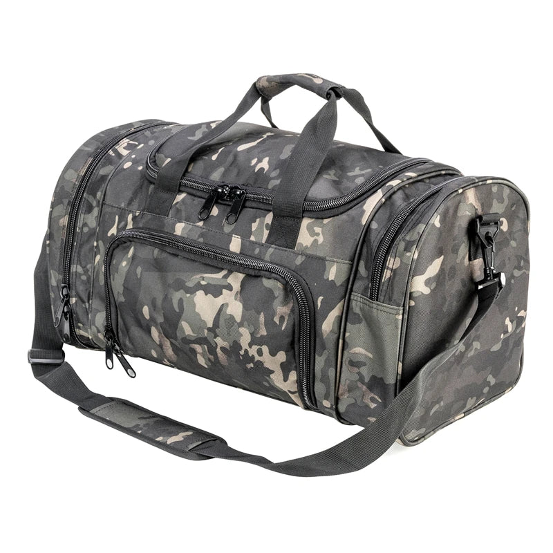 Military Travel Duffle Bag with Shoe Compartment
