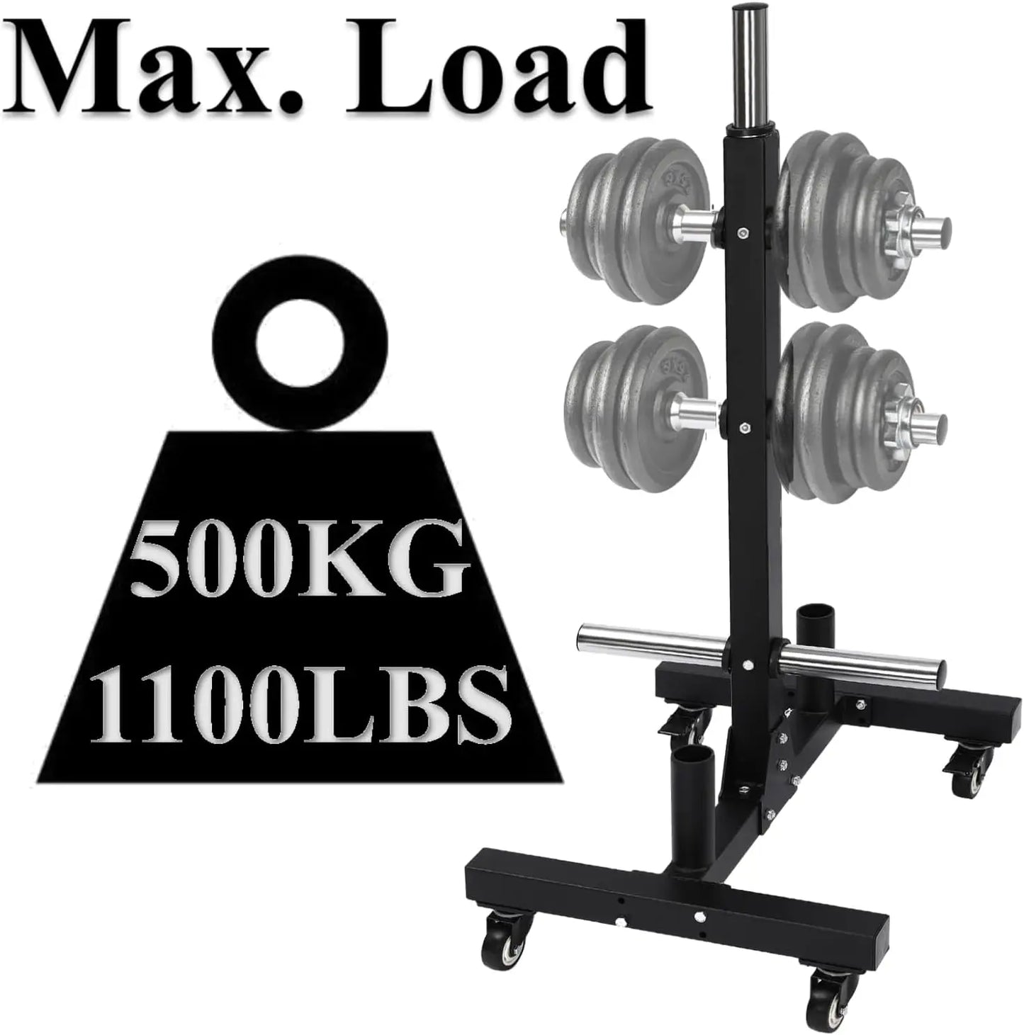 Heavy Duty Movable Weight Plate Storage Rack