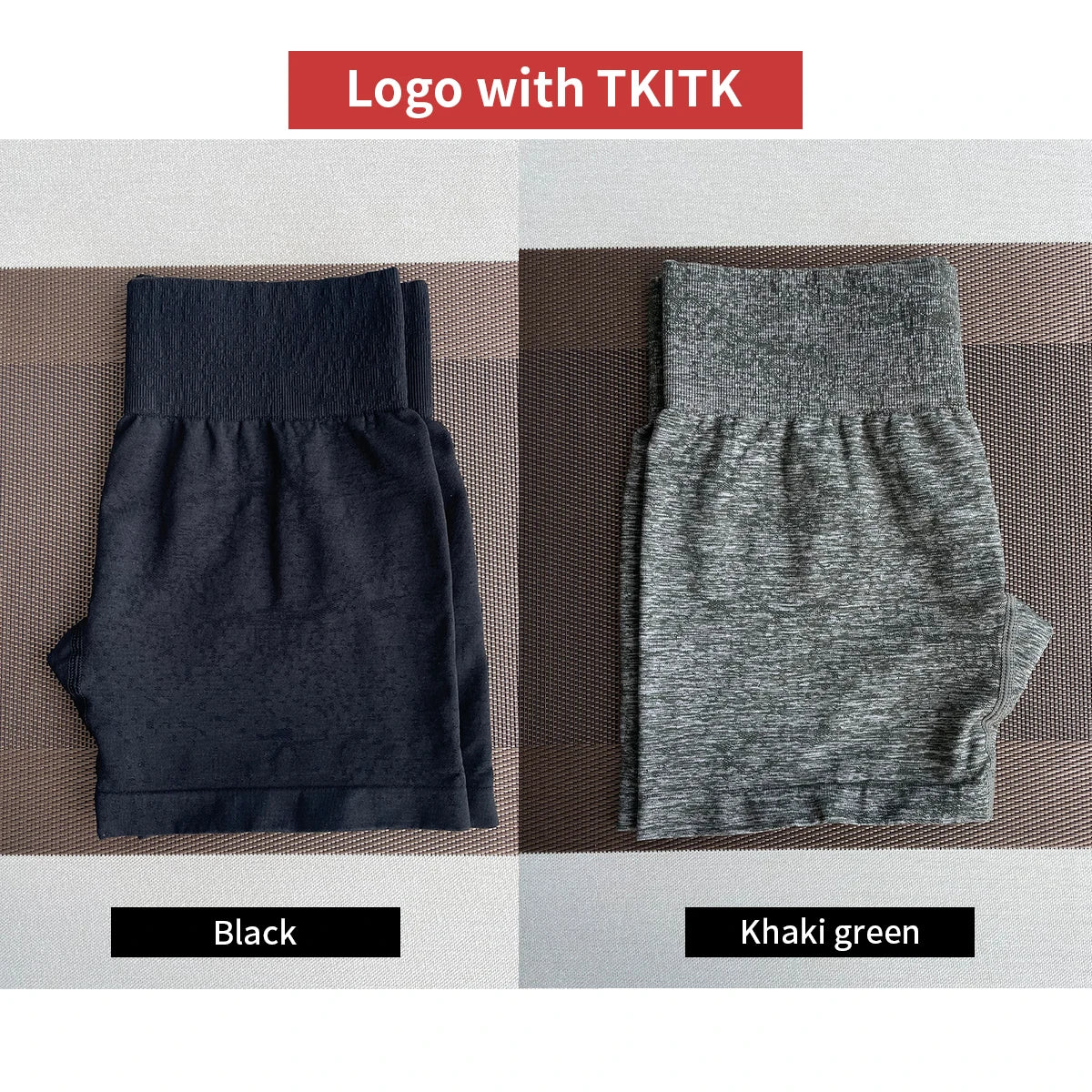 2 Piece Seamless Spandex Workout Shorts for Women