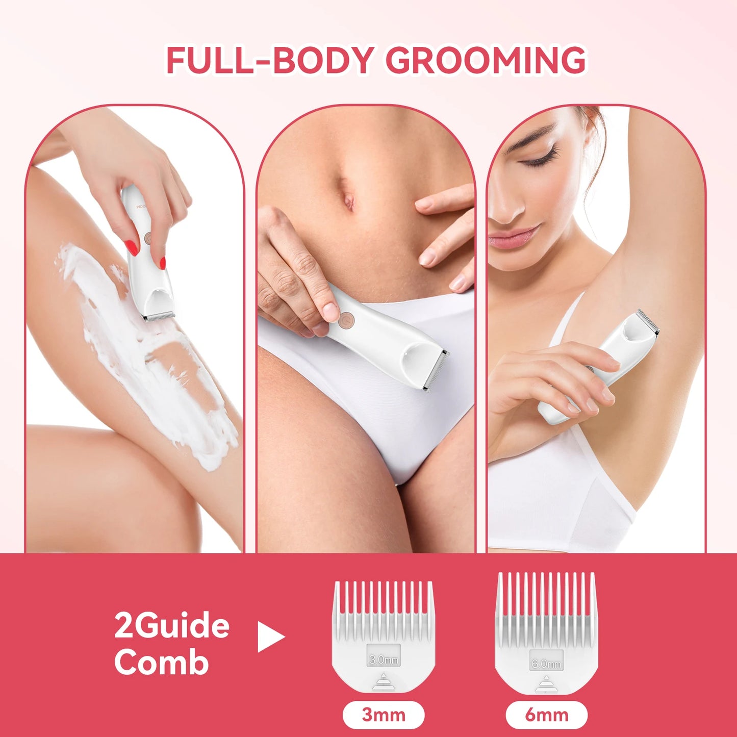 **2 in 1 Waterproof Electric Trimmer for Women**