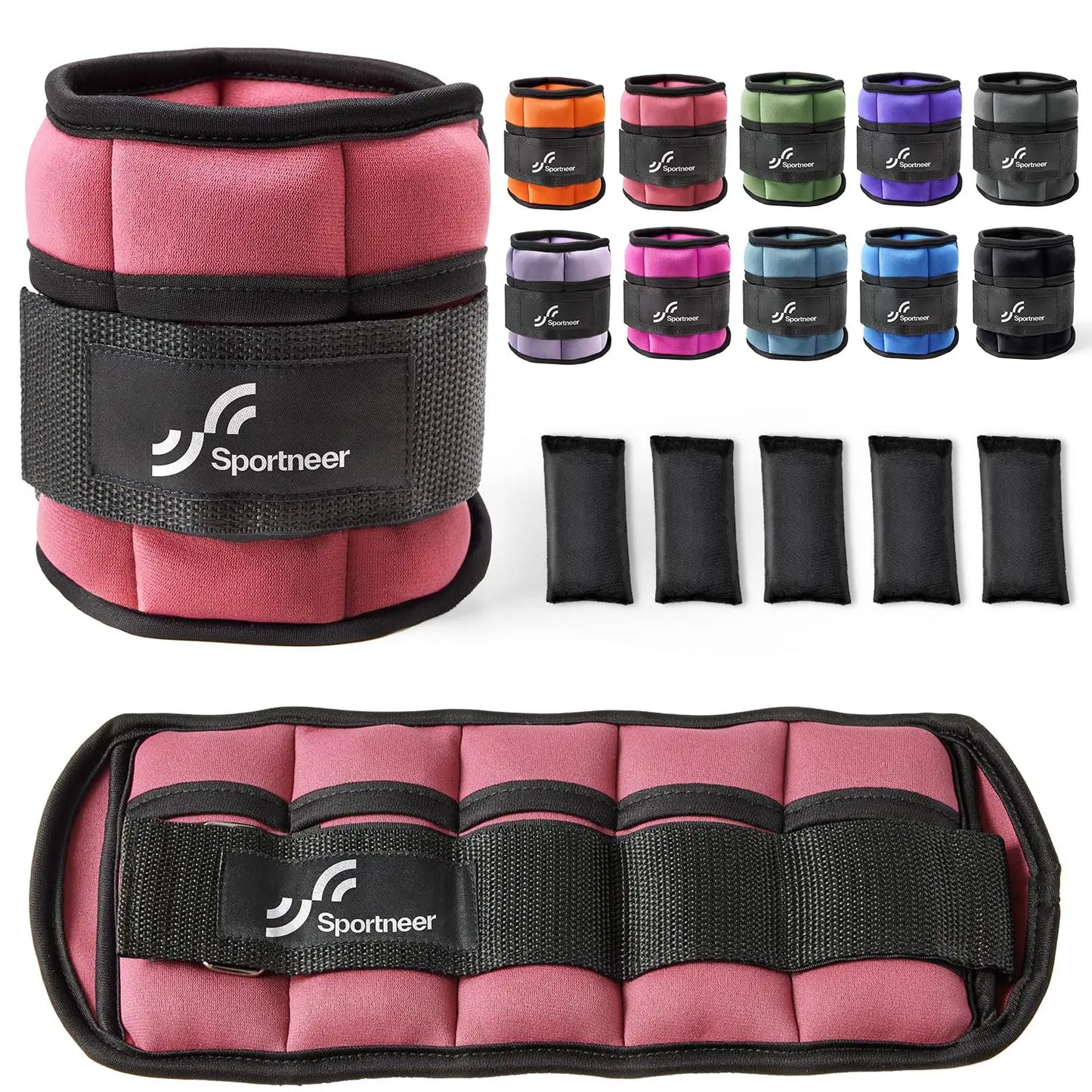 Sportneer Adjustable Ankle Weights Set for Fitness and Training