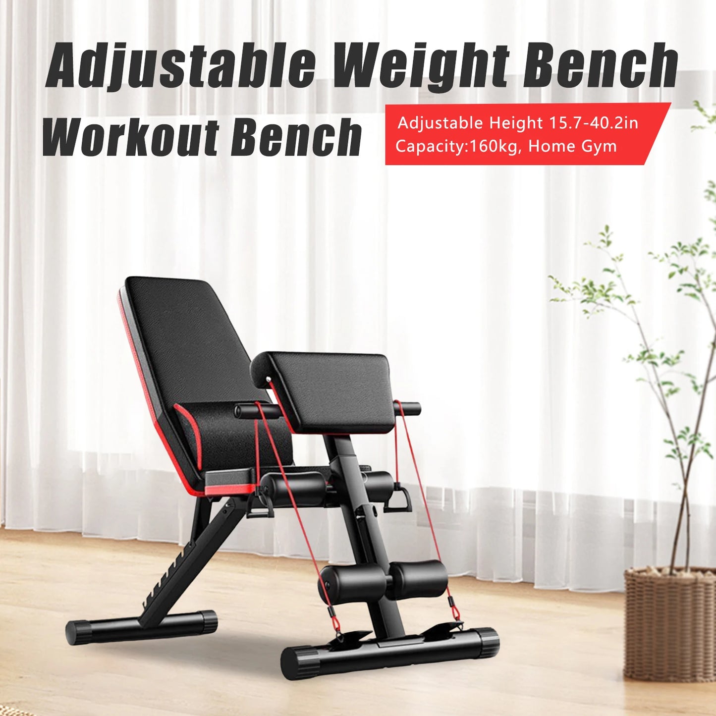Adjustable Weight Bench for Full Body Strength Training Home Gym