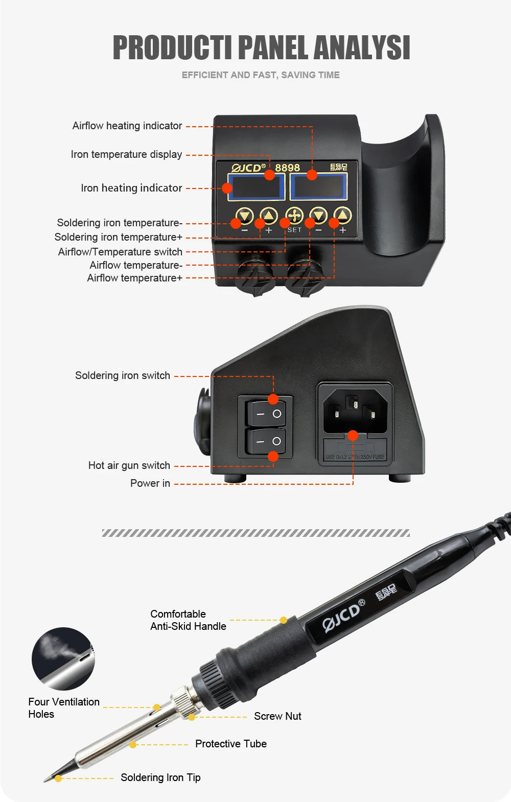 Digital LCD Soldering Rework Station Kit