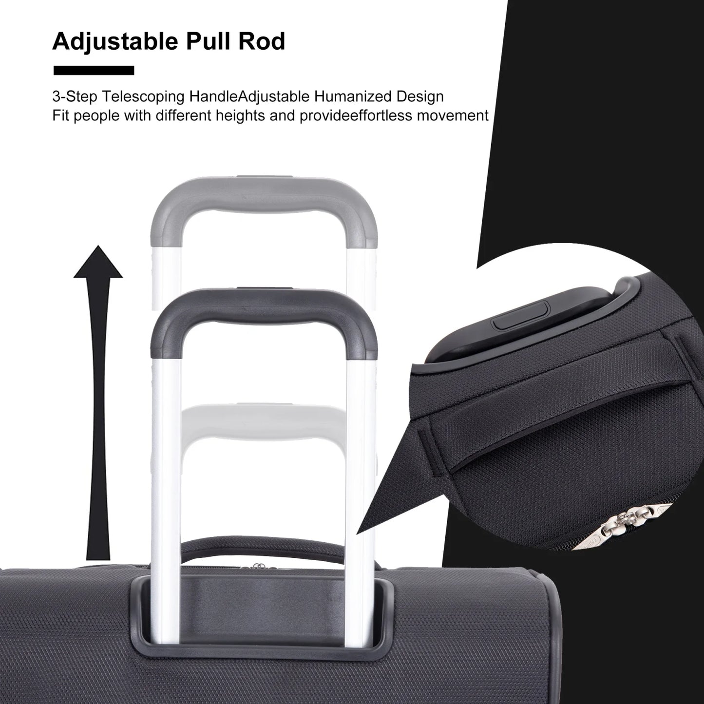 Lightweight Softside Luggage Set with Spinner Wheels