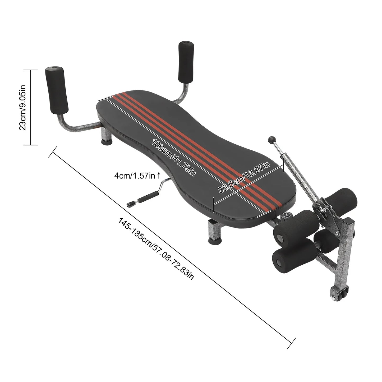 Adjustable Back Stretch Decompression Bench for Home Workout Supports Up to 330 lbs