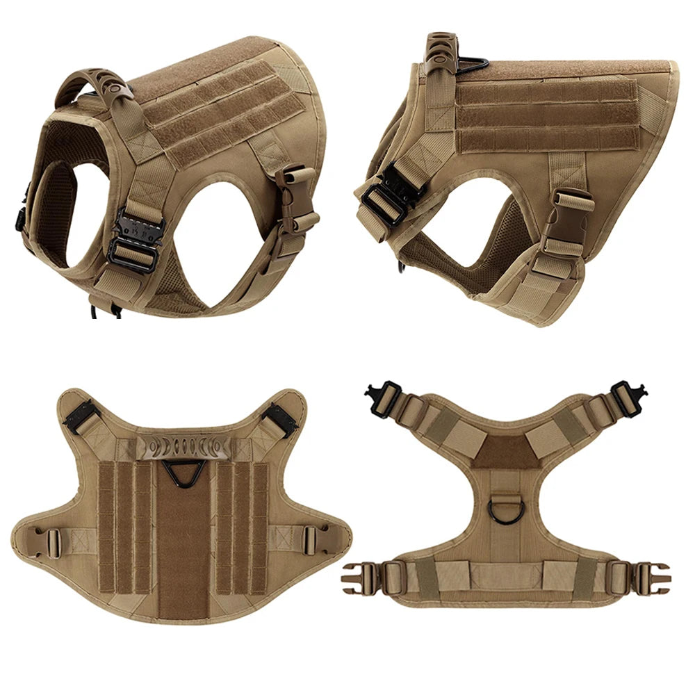 Military Dog Harness and Leash Set for Large Dogs