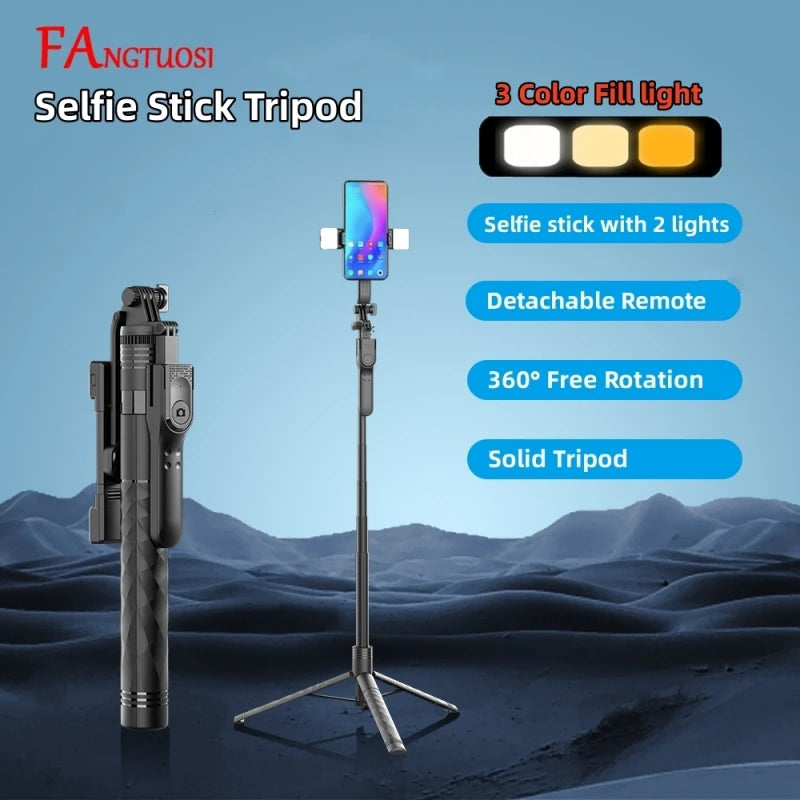 Wireless Selfie Stick Tripod with LED Light