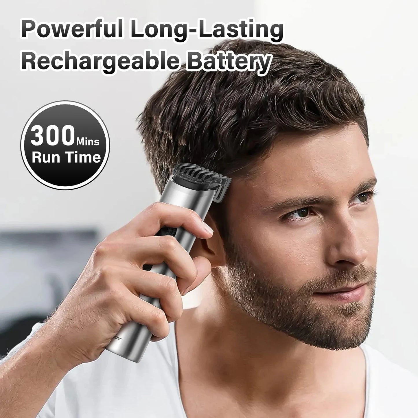 Professional Cordless Hair Clippers USB Rechargeable Trimmer