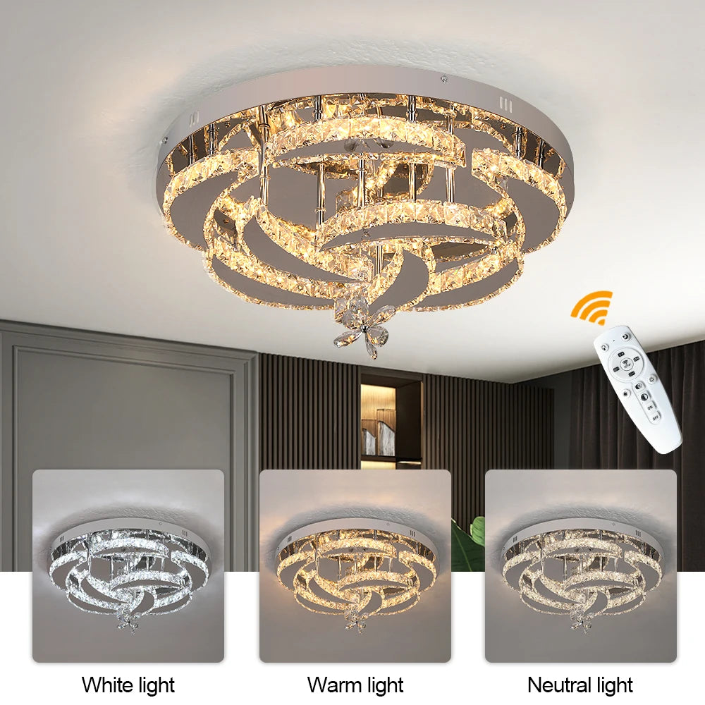 Modern K9 Crystal LED Chandelier Ceiling Light