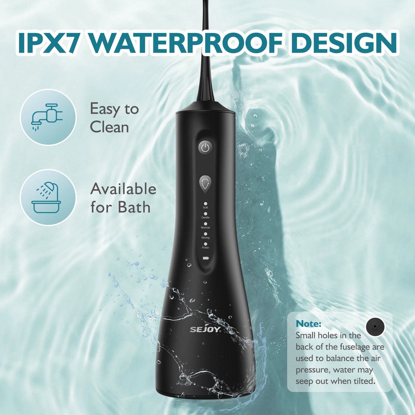 Rechargeable Cordless Water Flosser for Teeth Cleaning