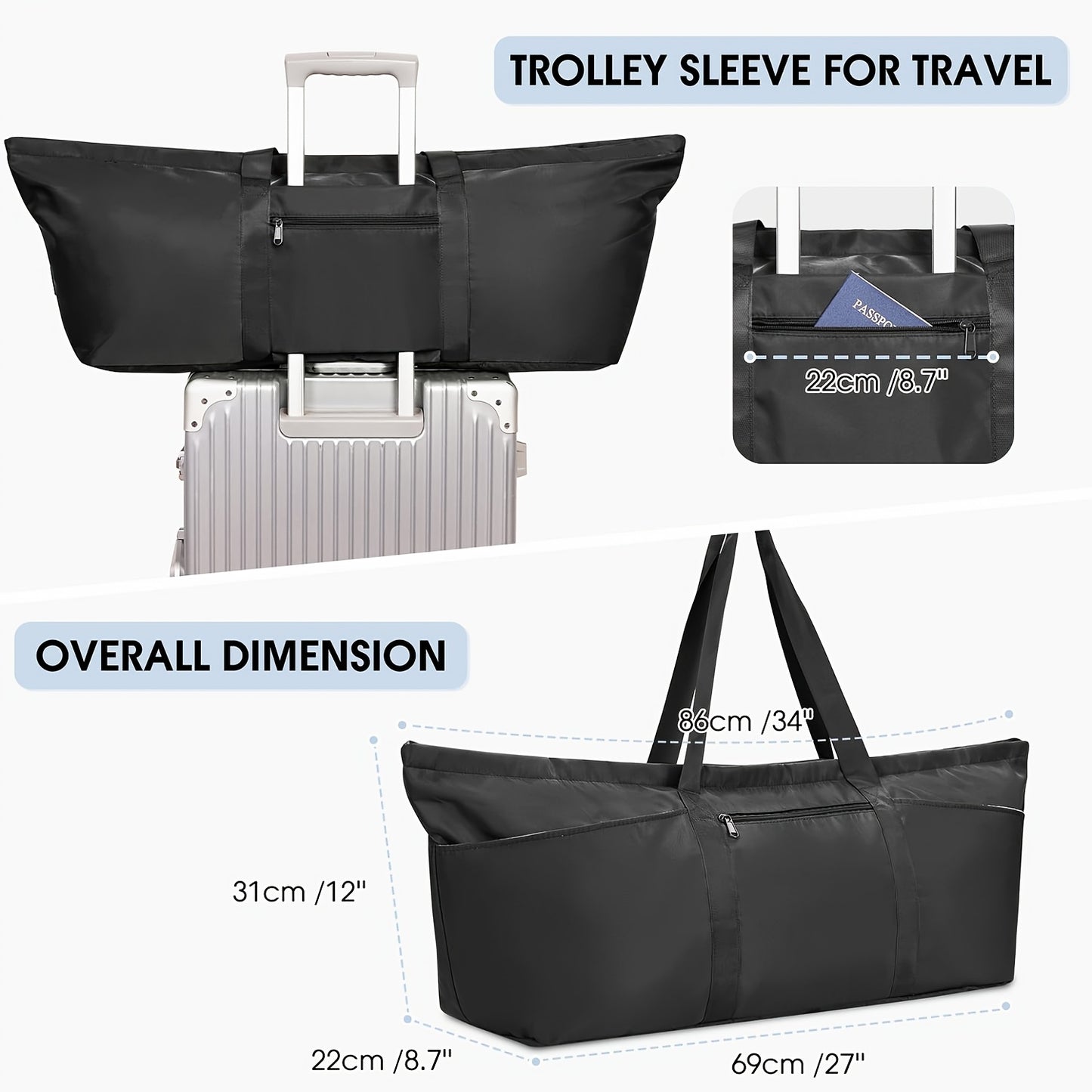 Yoga Mat Bag with Shoe Compartment and Adjustable Straps
