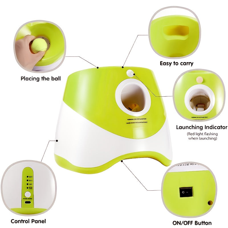 Interactive Dog Ball Launcher with Adjustable Distances