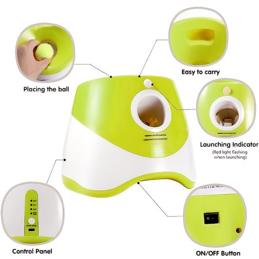 Interactive Dog Ball Launcher with Adjustable Distances
