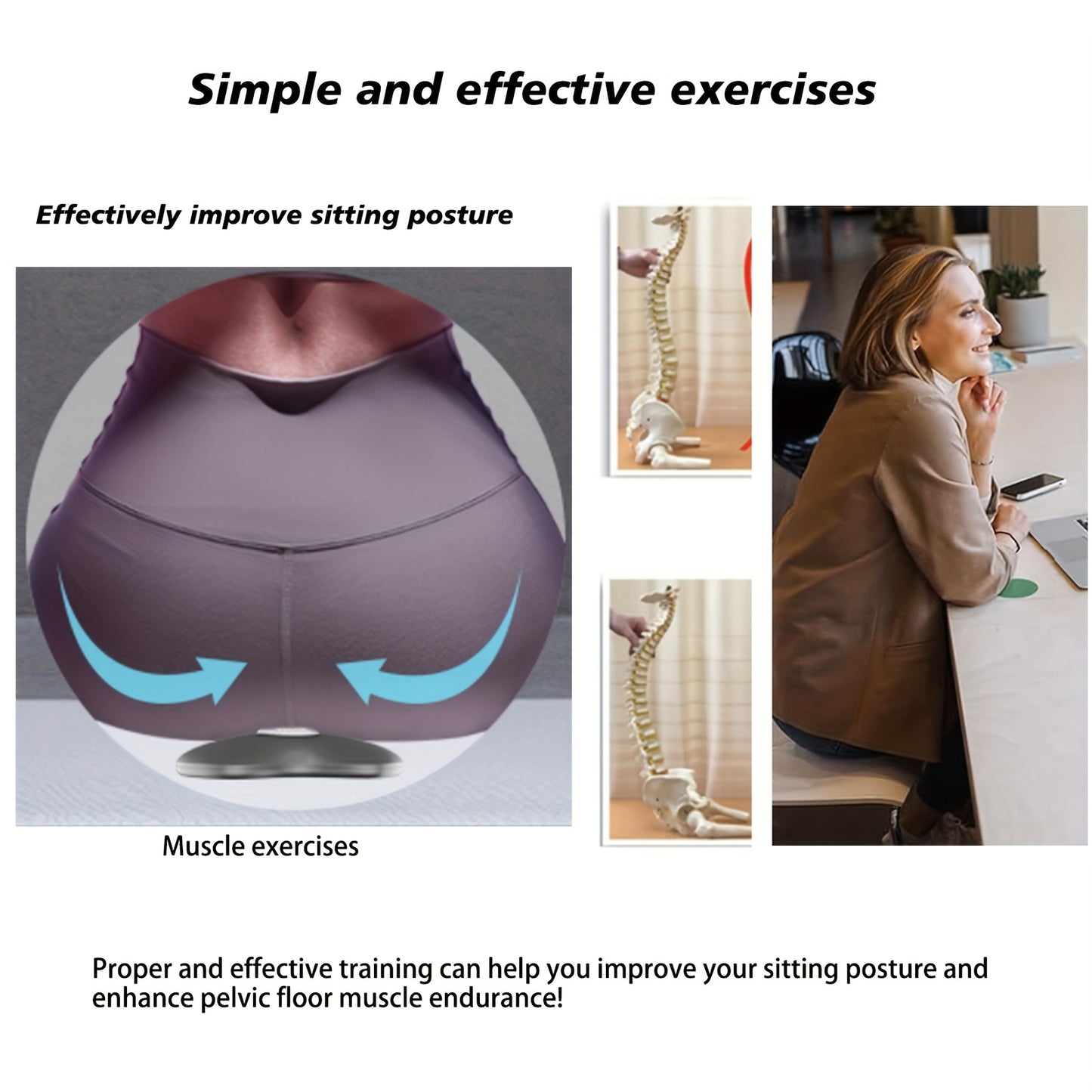 Pelvic Floor Muscle Trainer Cushion for Exercise and Recovery