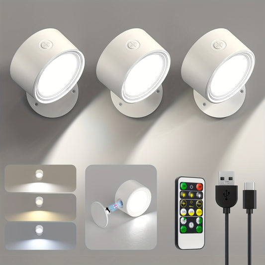 Rechargeable Wireless LED Wall Light with Remote